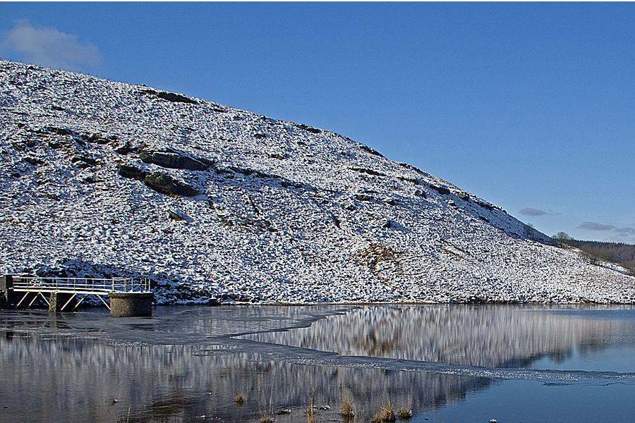Maerdy Reservoir in Winter. Picture taken by Anthony France