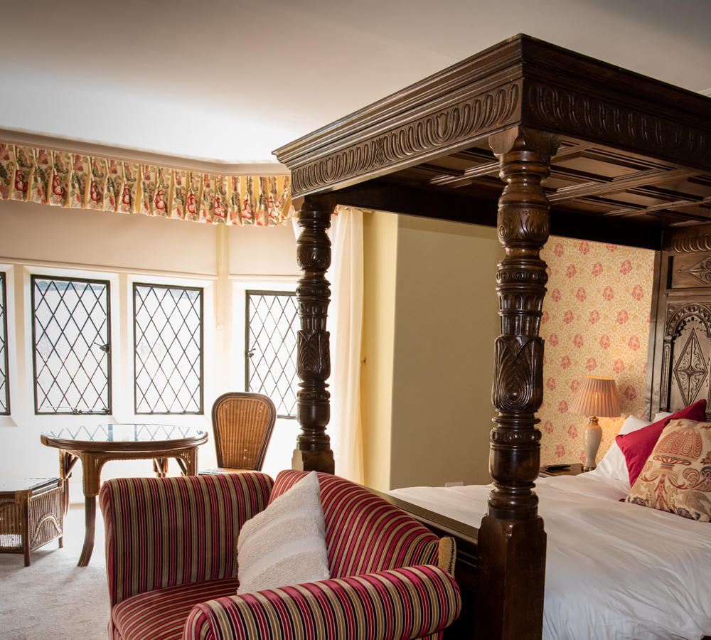 One of Miskin Manor's historic bedrooms