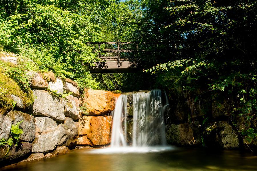 Waterfall and dipping pool at Cwm Clydach Countryside Park