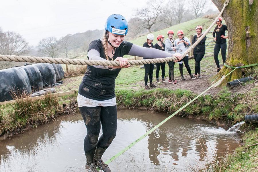 Assault course at Taff Valley