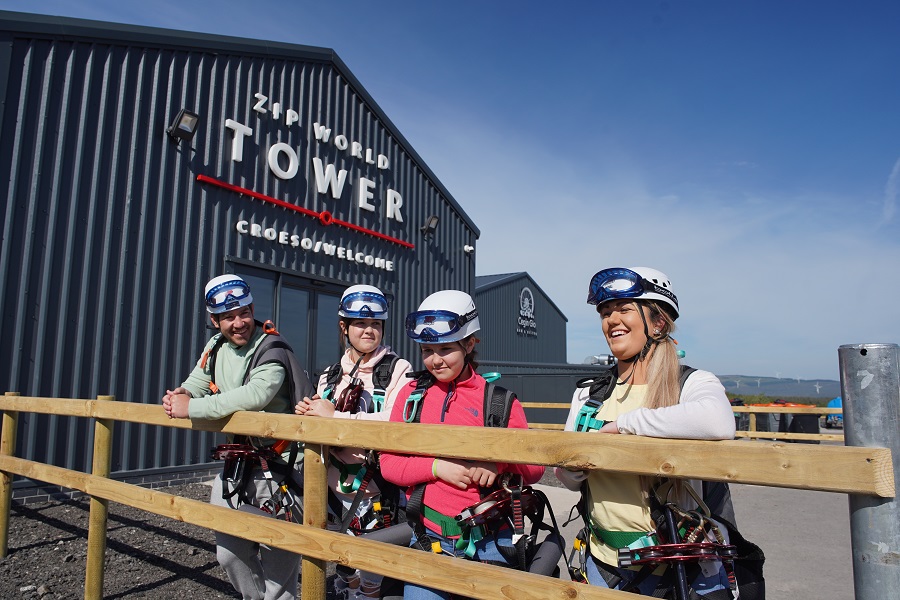 Getting ready to launch at Zip World Tower
