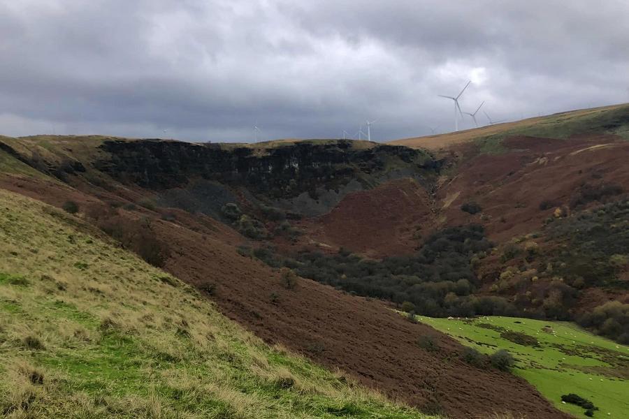 Bwllfa seen from the DVCP wind farm walk by Gary Pain