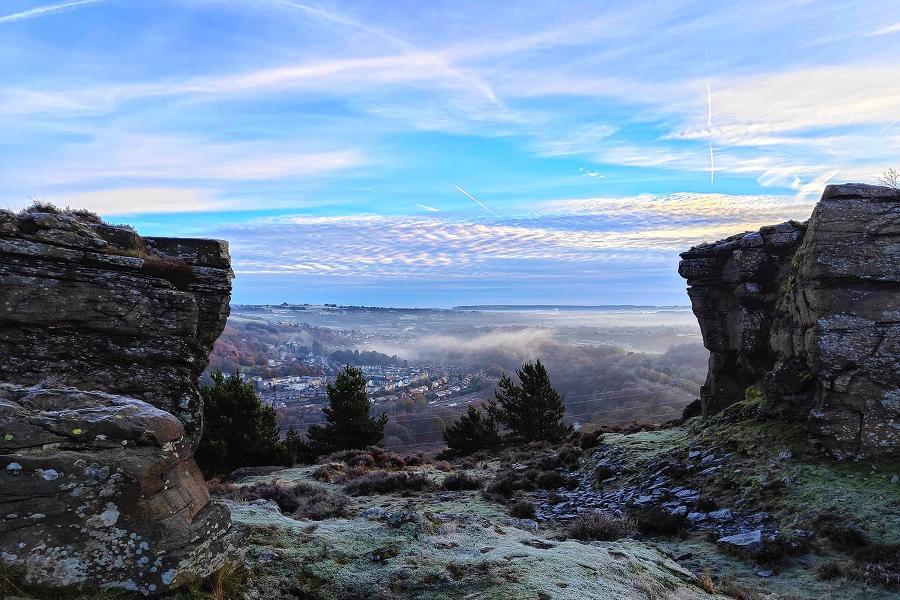 Dragon's breath over the valley, seen from the Giant's Bite. By Adam Miles
