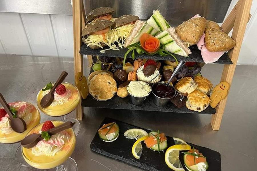 Afternoon tea at the Bryncae Arms