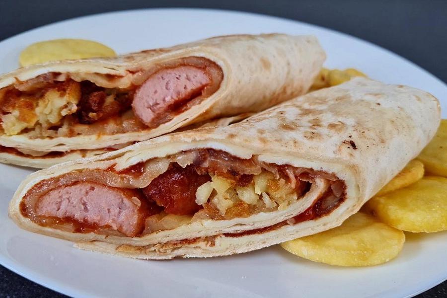 Breakfast wrap at the Best Cafe