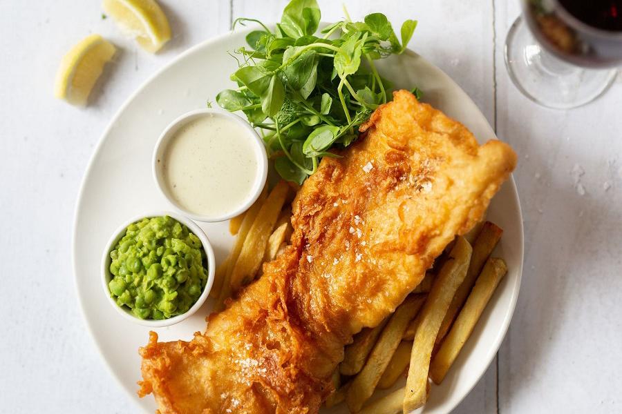 Fish and chips at the Brown Trout