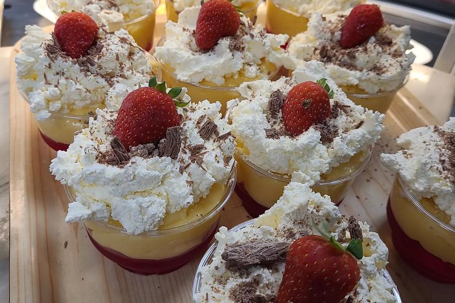 Fruit trifles at The Cwtch