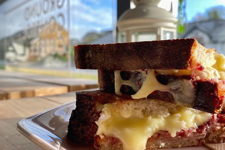 Brie and Cranberry toastie at Ground Control