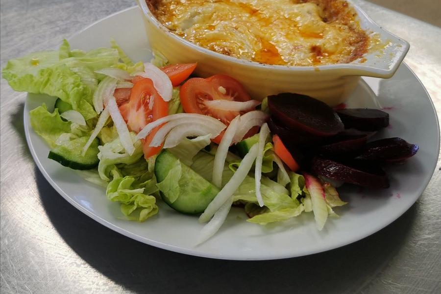 Home-made lasagne at The Yard