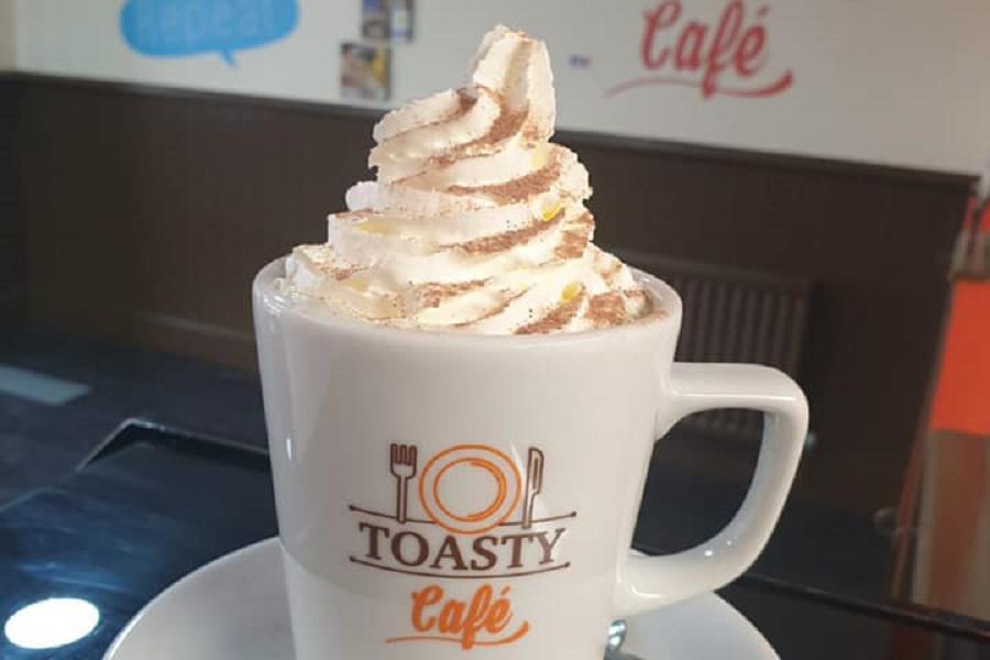 Hot chocolate at the Toasty Cafe