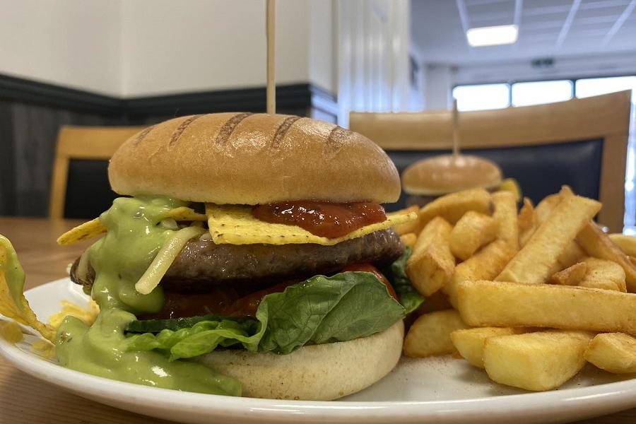 Mexican burger at Motobites