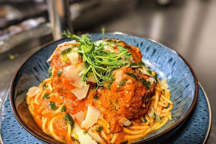 Pasta at the Dynevor Arms