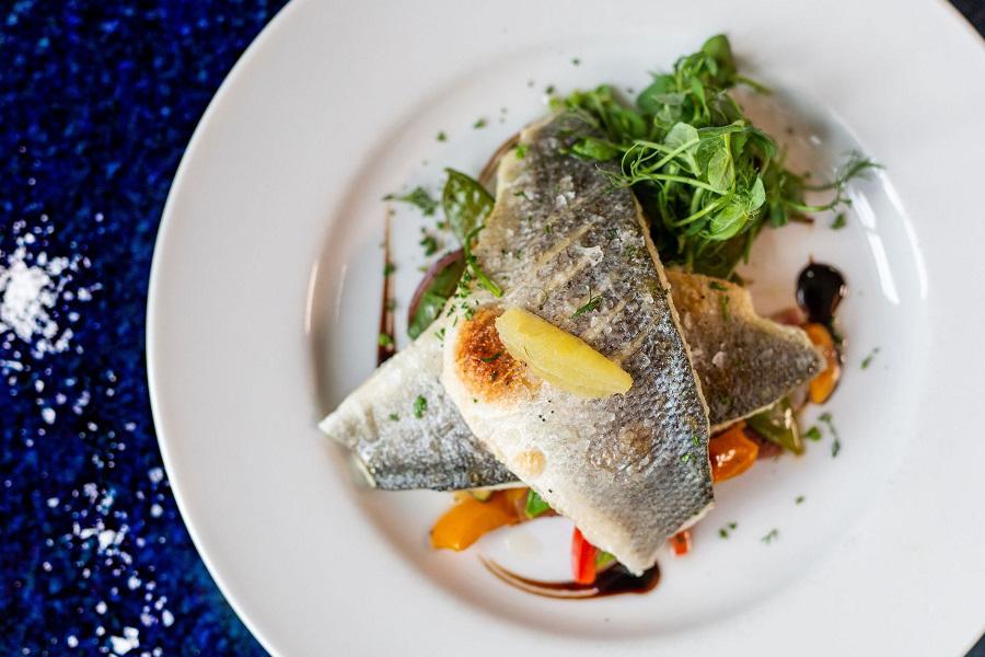 Sea bass at the Brown Trout