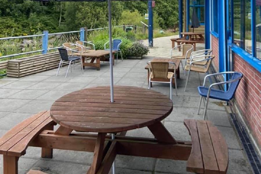 Terrace at Lakeside at Cwm Clydach Countryside Park