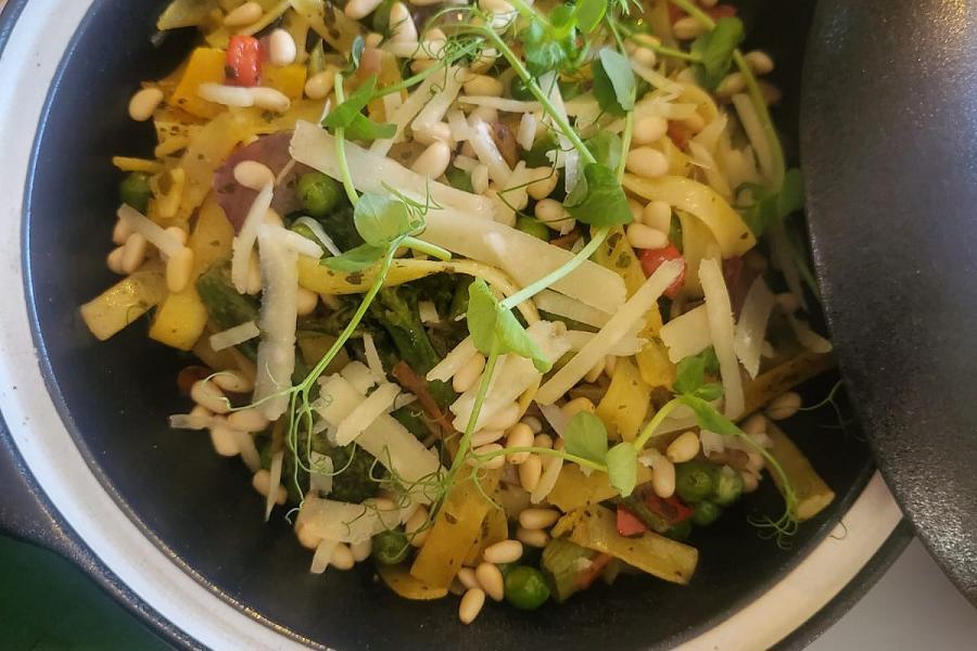Vegetarian dish at the Bryncae Arms