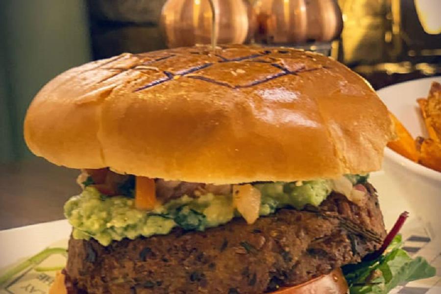 Falafel Burger at the Blueberry Inn