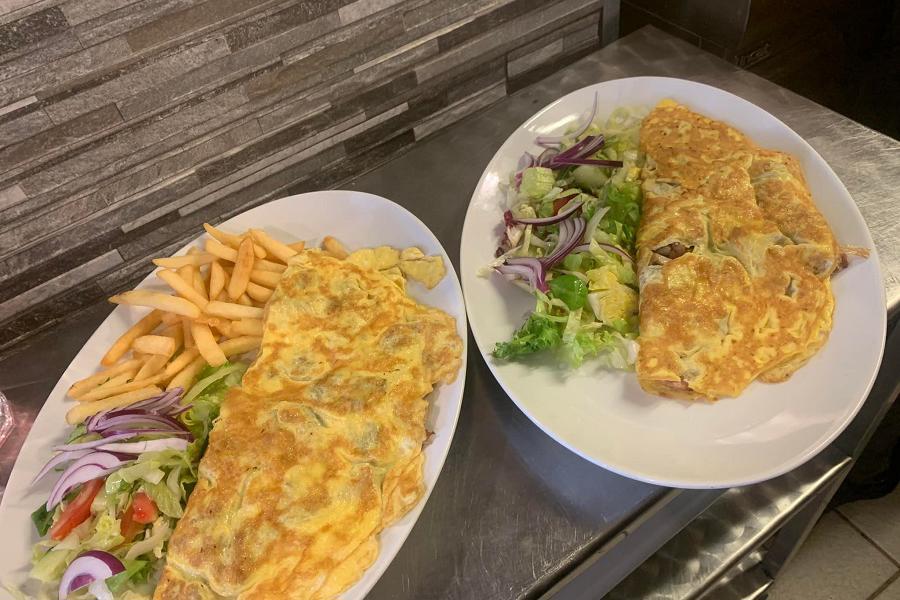 Omelettes for lunch at Cafe Cafe