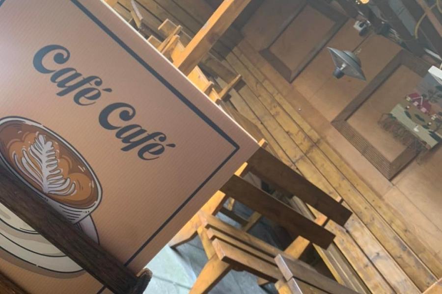 Outdoor dining area at Cafe Cafe