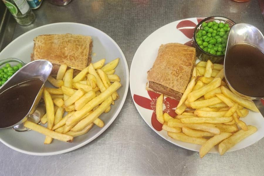 Home-made corned beef pie at the Old School Tea Room