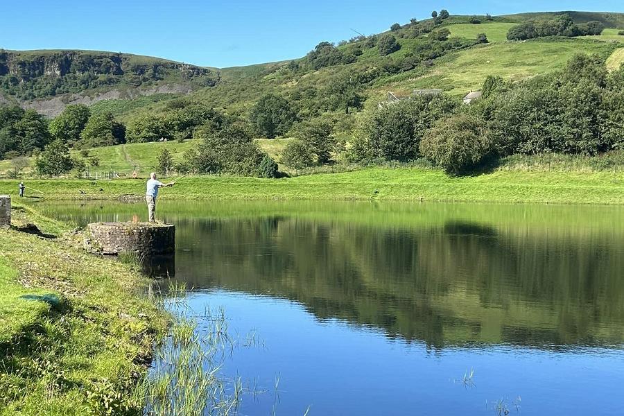 the serene surroundings of Dare Valley Trout Fishery