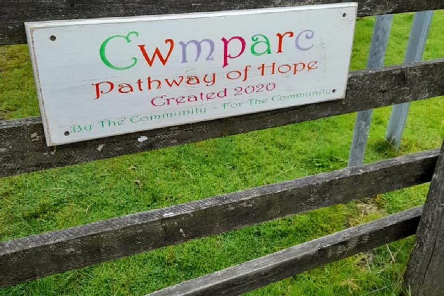 Cwmparc Pathway of Hope entrance. Pic by Denise John