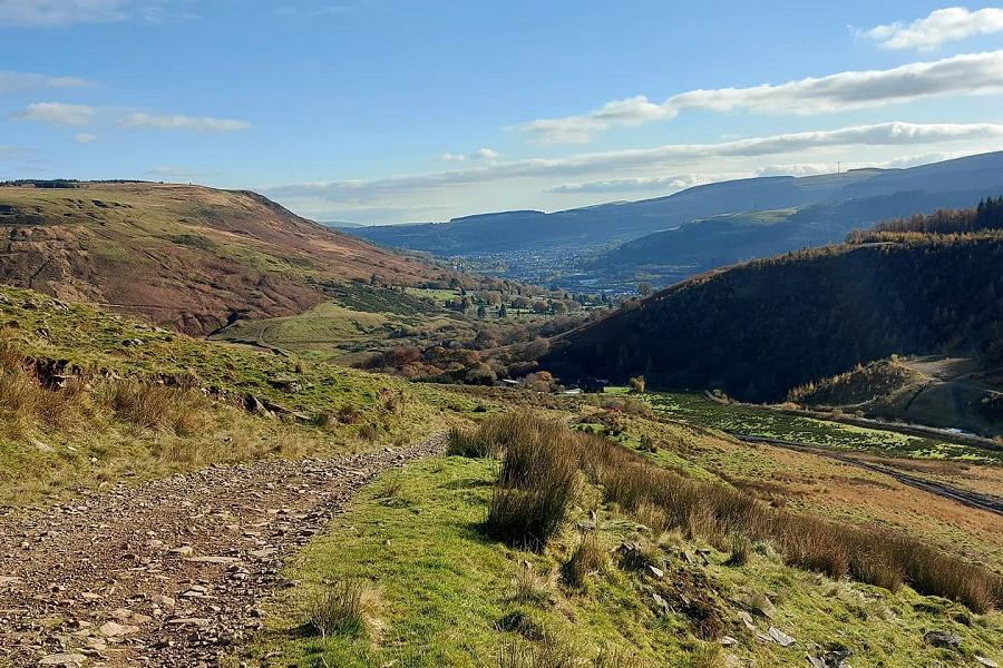 View during Ty'n y Bedw Forest walk